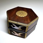 Bonbonniere Wooden Octagon Case 1 9 Inch Japanese Fine Art Royal