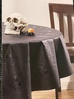 Halloween Skulls Peva Tablecloth 70  Round Black Vinyl New