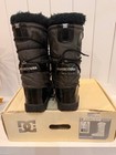 Dc Chalet Women s Black Snow Boots Mid-calf Faux Fur Lined Lace Up Us 8 5