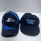 Vtg Geauga Lake Amusement Park  Sea World Lot Hat Cap Souvenir Blue Ad Ohio 