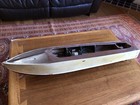 Vintage Antique Boat Model Wooden Ship 32 Inch  Hand Made