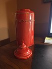Creative Co-op 18  Height Red Canister W lid  Interior Design   Holiday Decor