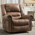 Large Swivel Glider Rocker Massage Recliner Chair Swivel Manual Rocking Recliner