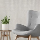 Embossed Beige Taupe Cream Subtle Woven Faux Wicker Bamboo Textured Wallpaper 3d