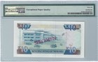 Malawi Reserve Bank 1992 10 Kwacha Specimen P-25s Pmg 66epq Gem Uncirculated