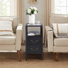 End Tables  24  Height Narrow Nightstands  Modern Tall Night Stand With Drawe   