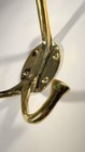 Vintage Solid Brass Triple Coat Hanger Hook A