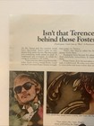 1968 Terence Stamp Foster Grant Sunglasses Print Ad Behind Foster Grants Vtg 60s