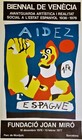 Joan Miro Original Lithograph 1976 Help Spain Venice Biennale Aidez Espagne