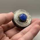Ancient Roman Style Silver Coated Ring With Lapiz Stone