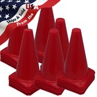36 New 9  Tall Red Cones   Soccer Football Baseball Traffic Dog Training Safety
