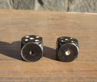 Vintage Antique Gaming Casino Die Dice Set Of Two Made Of Black Bakelite