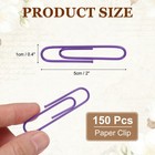 150 Pcs Pin Shape Paper Clip   2 X 0 4  Large Pin Paper Clip  Purple