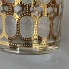 22k Gold Double Rocks Bar Glass Vtg 1960s Mid-century Hollywood Regency Liquor