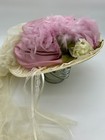 Hopeless Romantic Vintage Victorian Hat Lace Tulle Feather Easter Kentucky Derby