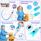 Kids Doctors Play Set  15 Pcs Doctor Kit For Toddlers 3-5  Doctor Set With Real 
