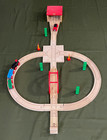 Vintage Brio Wooden Railway Train Set Engine Shed Turntable Bridge Crossing Lot