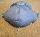 Vintage Doshin Elephant Plush Blue Nylon Stuffed Animal 
