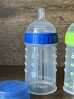 Vtg Playtex Baby Bottles 4 Oz Drop Ins Nursers Clear Nipples Trains Ducks Frogs