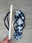 Old Navy Blue Tie Dye Flip Flops Women   s Size 8 Worn Beach Sandals Cute Summer