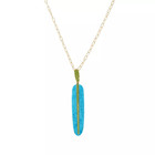 Rarities Sterling Silver Howlite   Chrome Diopside Feather Pendant Chain 28 