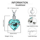 Crystal Cremation Jewelry For Ashes - Heart Urn Pendant Memorial Ashes Necklace
