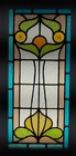 Pretty Decorative Old English Leaded Stained Glass Window 11 3 4 x 22 1 2 