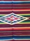  5 Vintage Mexican Serape Saltillo Woven Southwest Wool Table Runner 64 5 X 29 5
