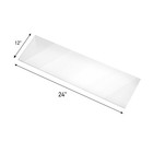 Sswbasics Tempered Glass Shelf - 12 w X 24 l X 3 16  - Set Of 2