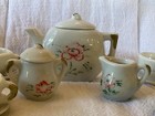 Vintage 13 Piece Child   s Ceramic Tea Set Made In Japan Floral Poppy Motif