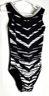 Gk Elite Cm Gymnastics Leotard Child Medium M Black White