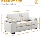 73   Modern Love Seat Couch For Living Room  Chenille Upholstered Loveseat Sofa