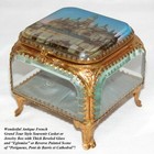 Antique French Grand Tour Casket Or Jewelry Box  Eglomise Souvenir  A Cathedral