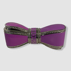  200 House Of Sillage Purple Bow Swarovski Jeweled Lipstick Storage Travel Case