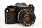 Canon Ae-1 Program 35mm Slr Film Camera With Fd 50mm F 1 8 S c  Lens V25