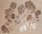 Lot Vintage Foreign World Coins Money Asia Europe North South America 1907-2000s