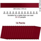 16 Pcs Satin Table Runner 12x108 Inch Burgundy Wedding Silk Banquet Party