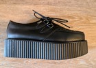 Brand New Women s Handmade Lace Up Flat Platform Creepers Shoe Size 7