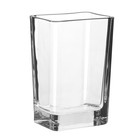  2 Pack  Libbey Clear Glass 6  Rectangular Floral Vase