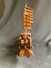 Antique Rosewood Chinese Three-masted Wooden Junk Junket Model Sailing Ship
