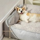 Soft Corduroy Dog Bed With Pillow  Washable Plush Pet Mat For Large   Small Dogs