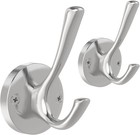 Brushed Nickel Wall Hooks Towel Hooks  2 Pack Coat Robe Hook Heavy Duty Bathr   