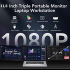 Portable Dual Monitor Screen Tri-screen 60hz 1080p Extender For 13-17 3   Laptop