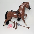 Vtg 1999 Mattel Barbie Brushable Beauties Horse Dixie With Saddle   Boots   Acc 
