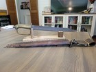 Revolutionary War French Saber Cut-down To D-guard Bowie Knife W sheath