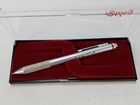 Rotring Trio Pen Silver Barrel  Blue  Red And  5 Mechanical Pencil  Knurled Grip