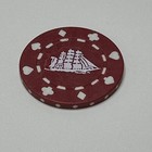 Casino Vintage Poker Chips  Lot Of 10 Clay Pirate Ship Chips 1red 2yellow 7black