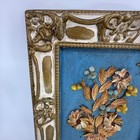 Art Vintage Picture Wall Hanging Made Of Seashells Flower Display In Gold Frame