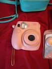 Fujifilm Instax Mini 75 Instant Camera Pink With Blue Case film Pack  3 Lenses