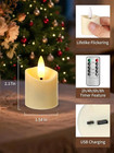 Rechargeable Flameless Candles With Remote Timer  6pcs Flickering Tea Lights Can
